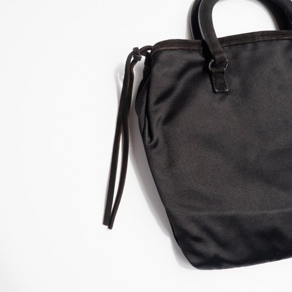 Authentic Preowned Prada Black Satin Small Handbag - Picture 9 of 10